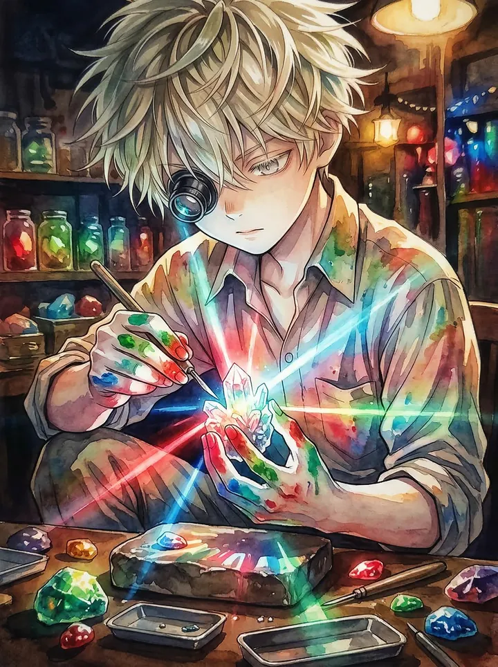 工房での彫刻