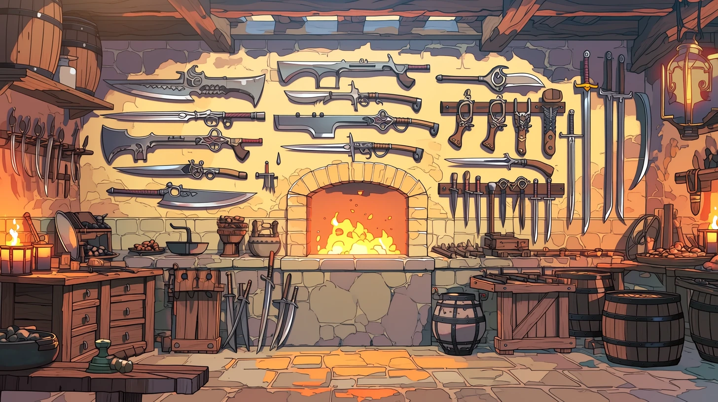 武器屋・鍛冶場