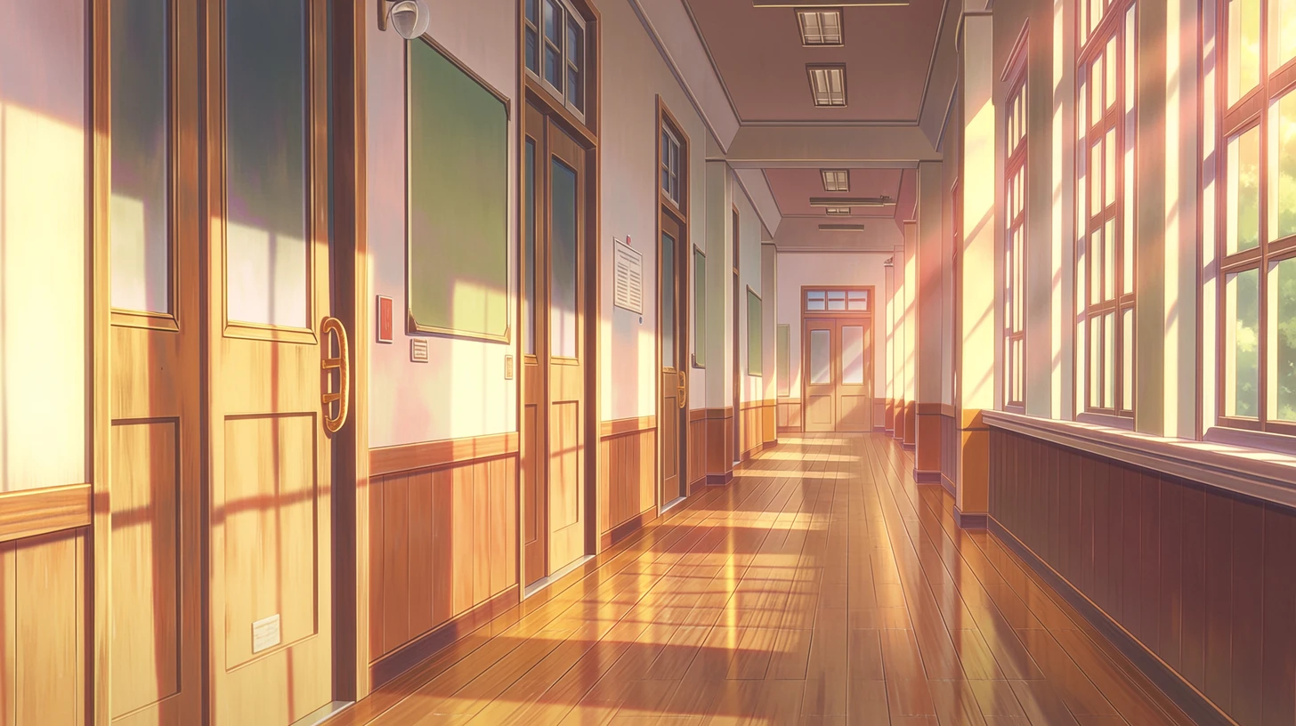 学生寮の廊下
