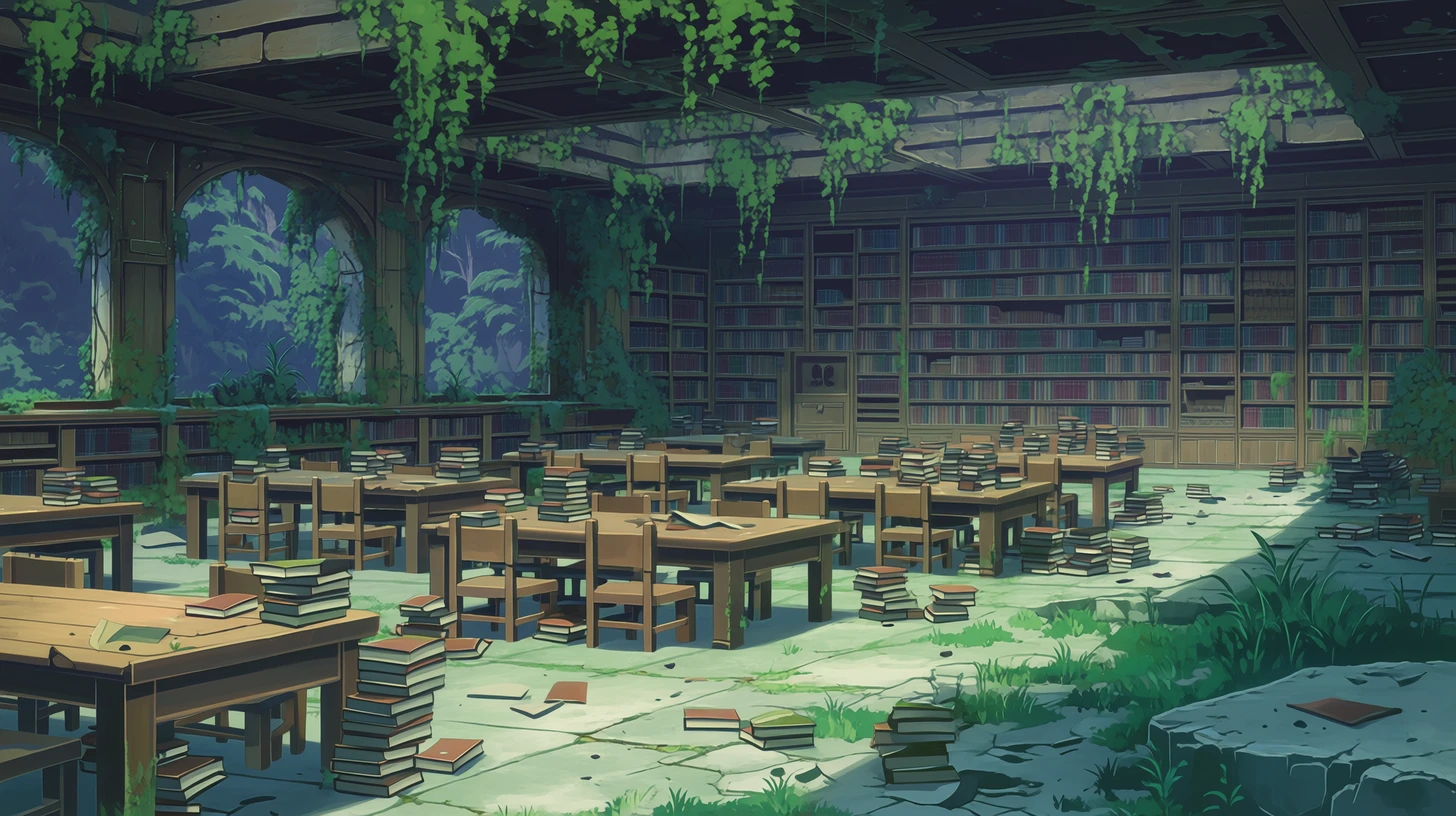 学園の図書館