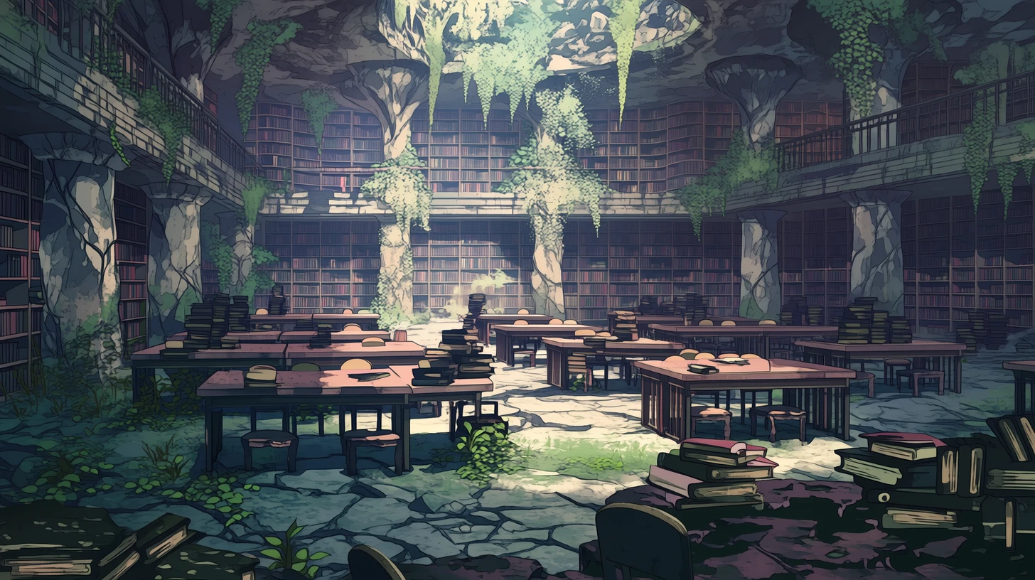 学園の図書館