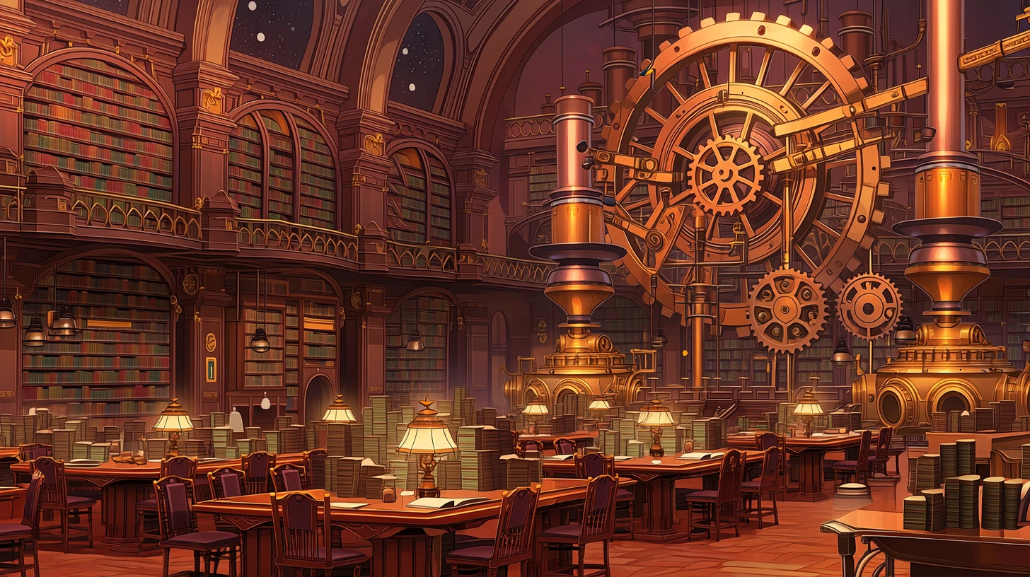 学園の図書館
