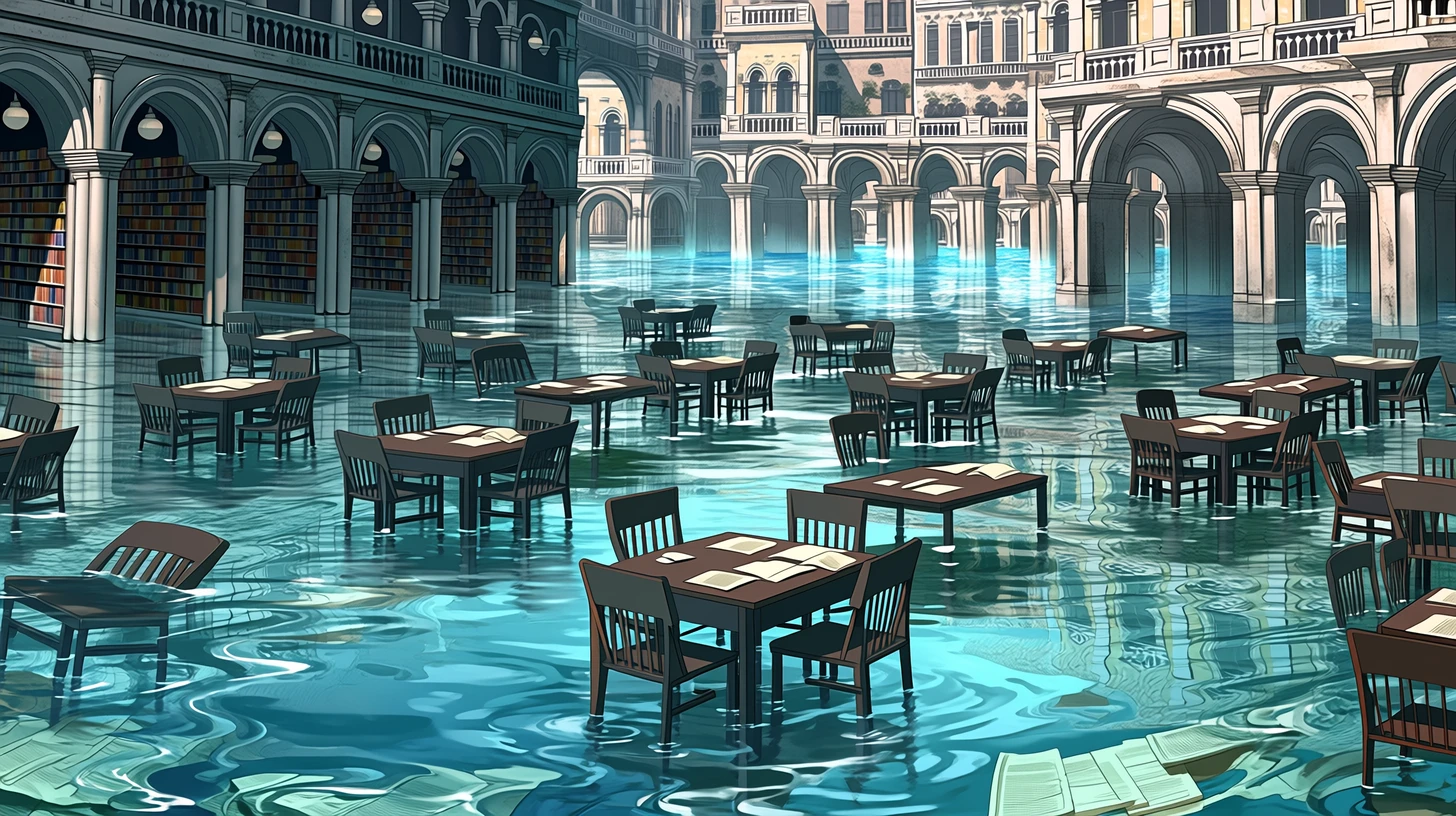 学園の図書館