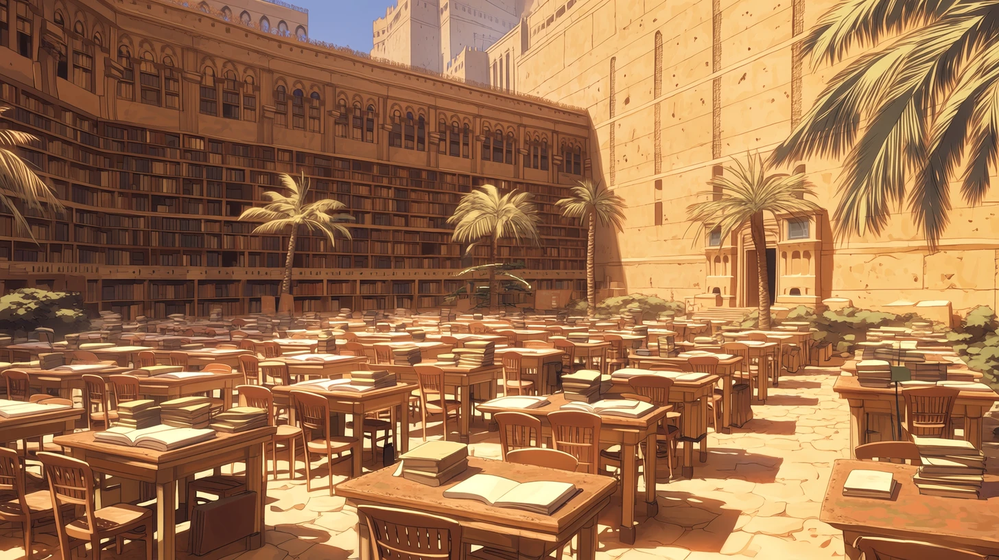 学園の図書館
