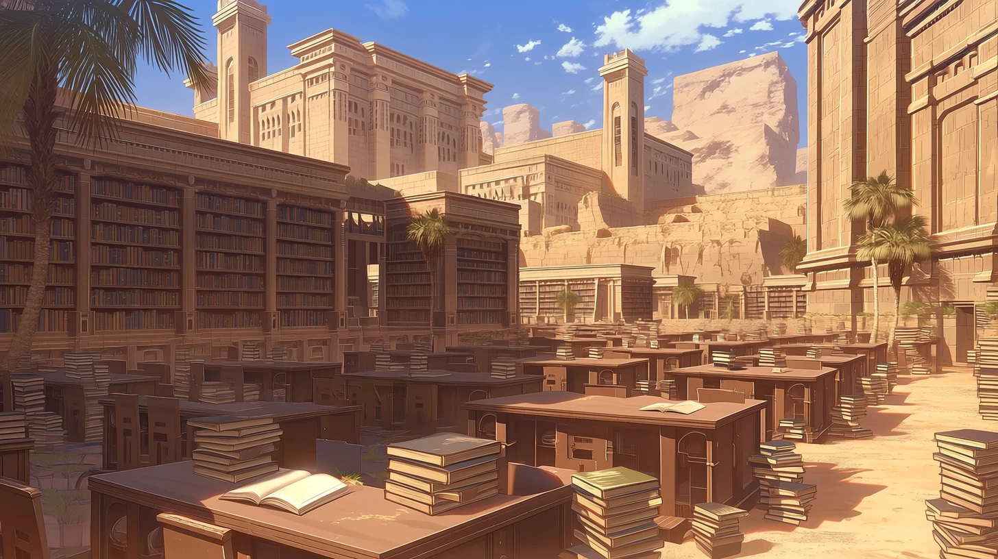 学園の図書館