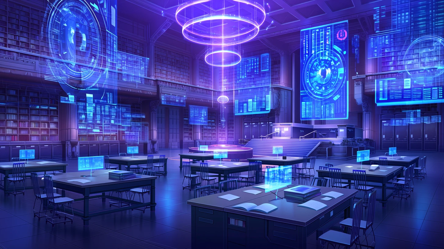 学園の図書館