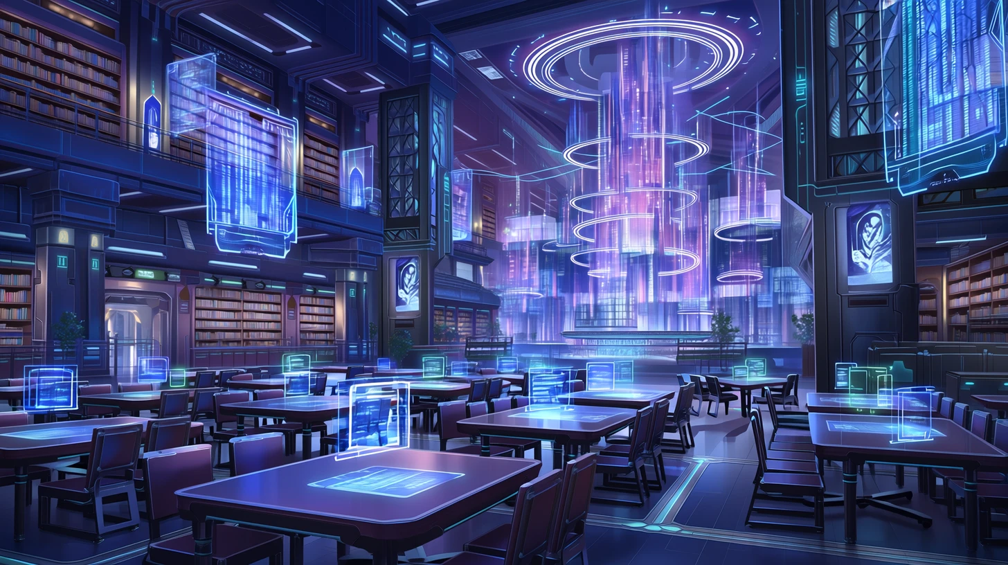 学園の図書館