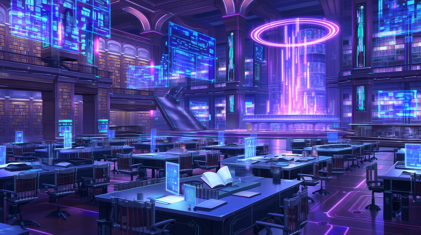 学園の図書館