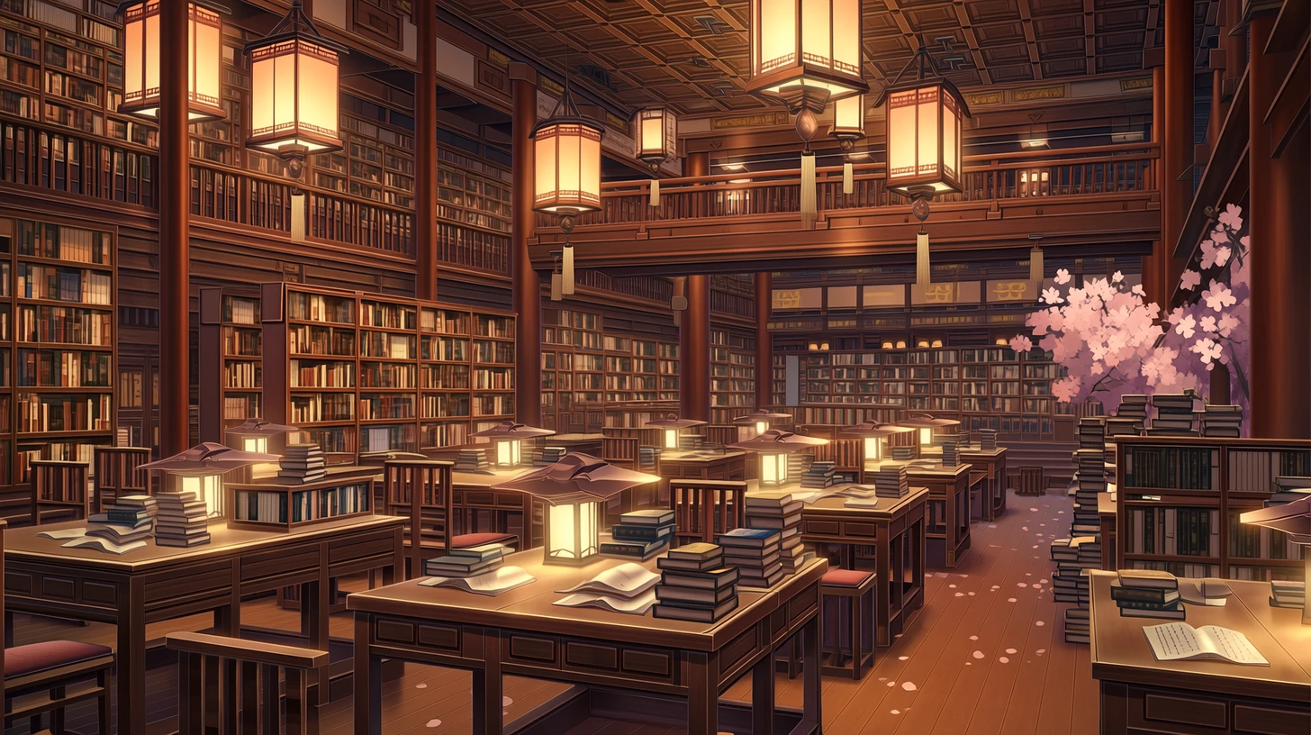 学園の図書館