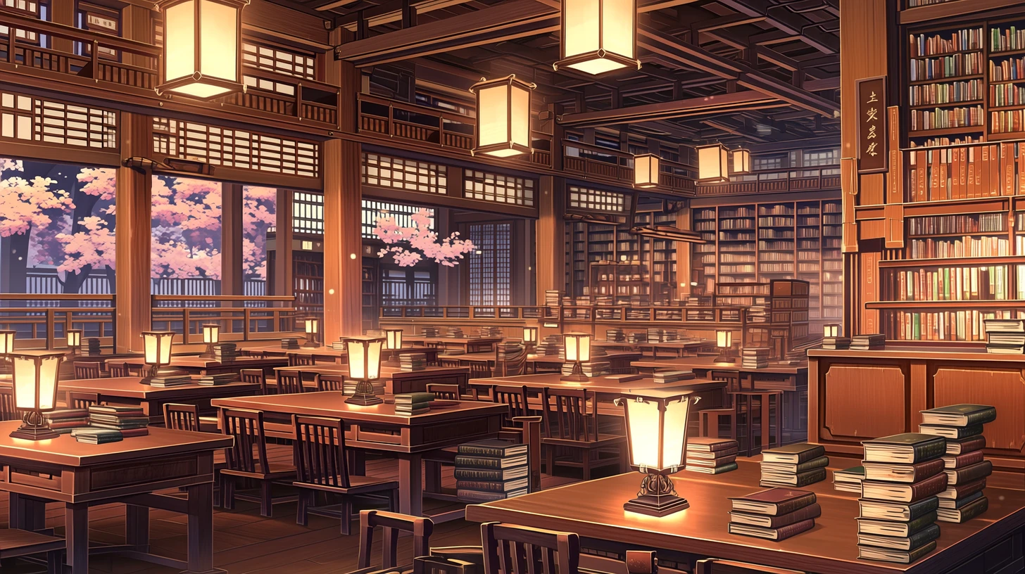 学園の図書館